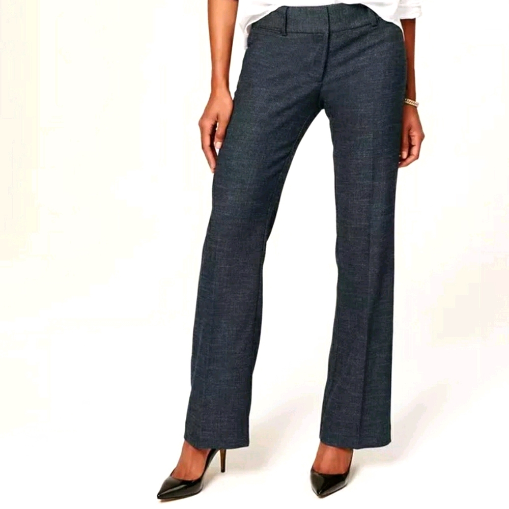 Loft Marisa grey wool tweed trouser pant sz 14